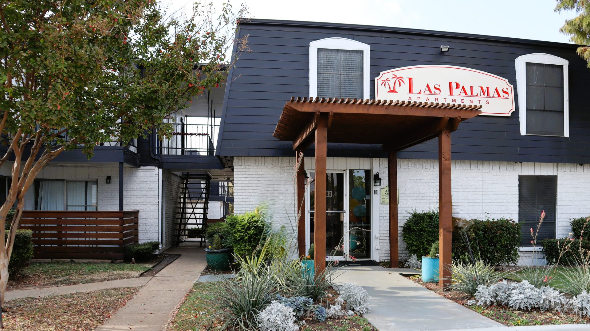 a building with a sign on the front of it